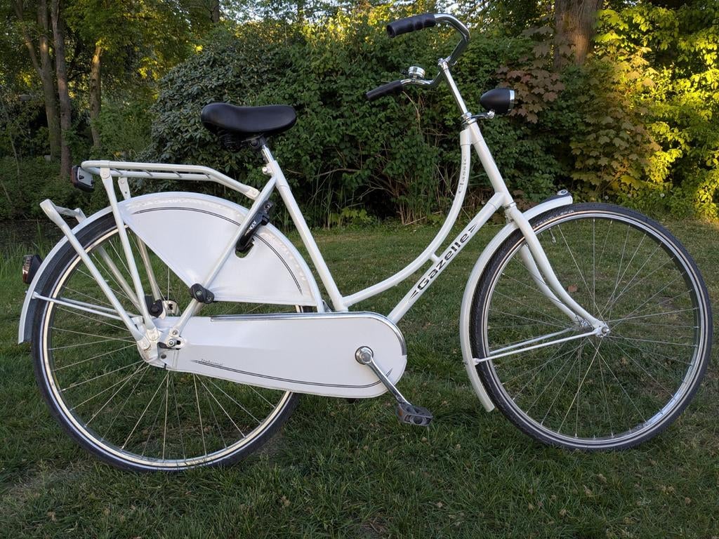 Gazelle Retro Damesfiets - Wit, Nette Staat, Fietsen en Brommers, Ophalen, Terugtraprem, Gazelle, 53 tot 56 cm