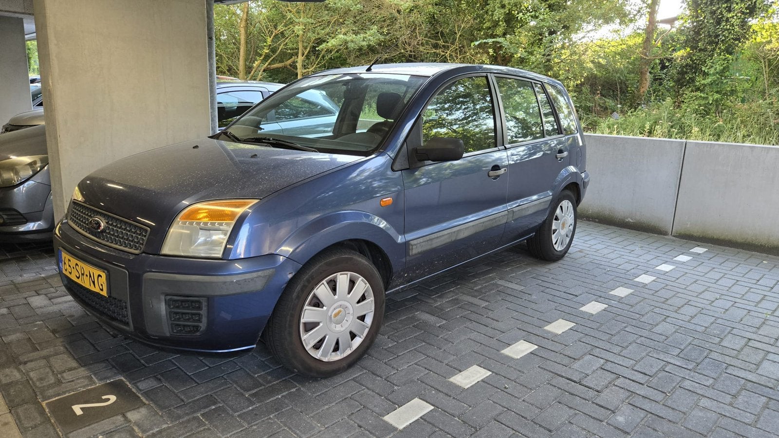 Ford Fusion 1.4 16V 2006 Blauw, Auto's, Ford, Voorwielaandrijving, 40 €/maand, Zwart, Blauw