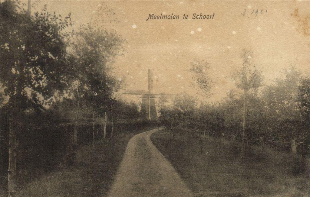 Meelmolen te Schoorl - 1921? - ongelopen, Verzenden, 1920 tot 1940, Ongelopen, Noord-Holland