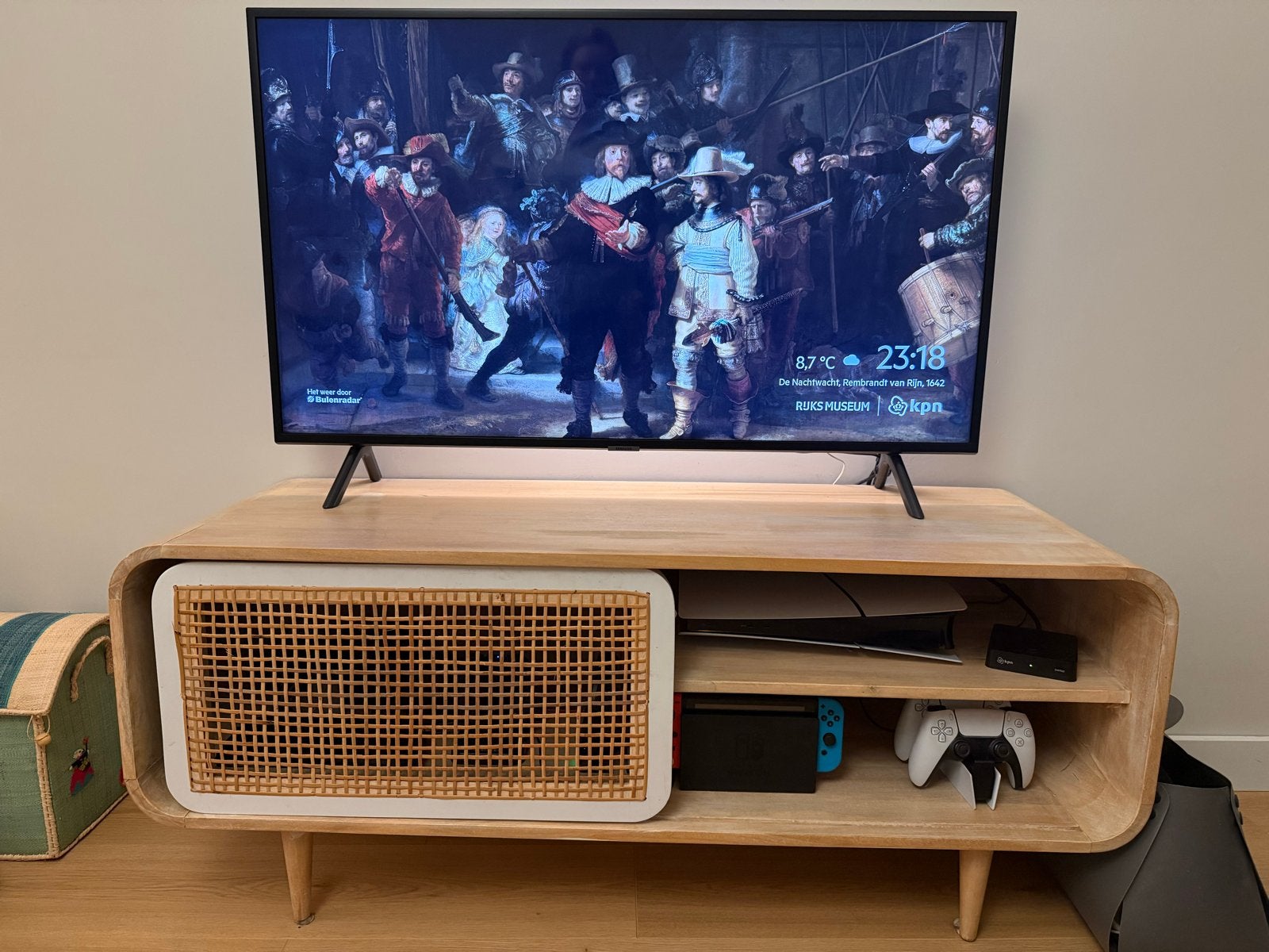 Stijlvol TV-meubel van Kave Home, Ophalen, Gebruikt, 100 tot 150 cm, Bohemian
