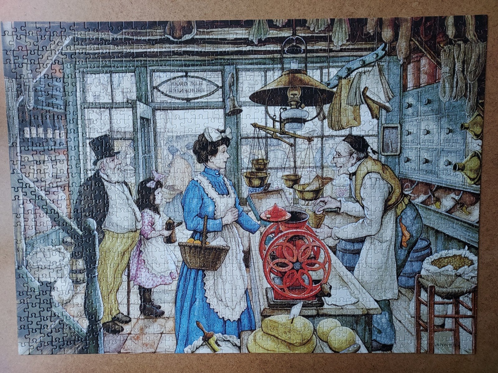 legpuzzel Anton Pieck De Kruidenier 1000 st, Ophalen, 500 t/m 1500 stukjes, Zo goed als nieuw