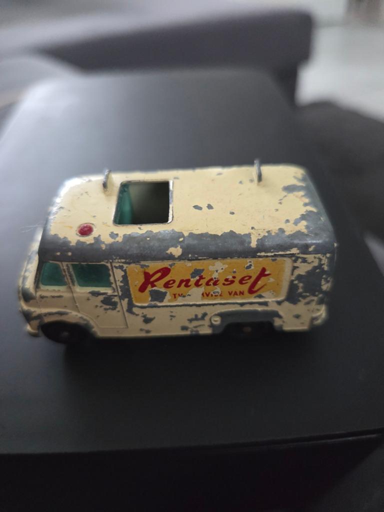 Vintage Matchbox Lesney #62 Rentaset TV Service Van Jaren '6, Ophalen of Verzenden, Gebruikt, Bus of Vrachtwagen, Matchbox