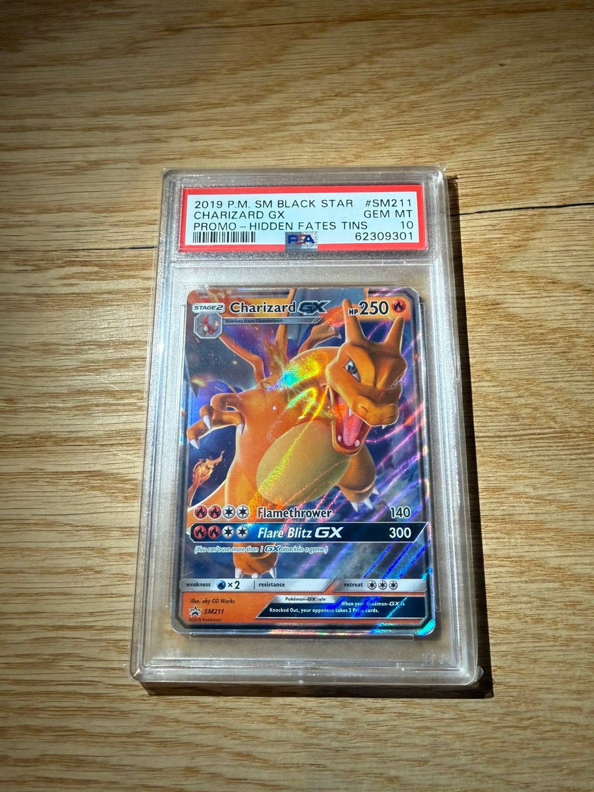 Pokemon PSA10 Charizard GX Promo Hidden Fates Tins, Ophalen of Verzenden, Nieuw