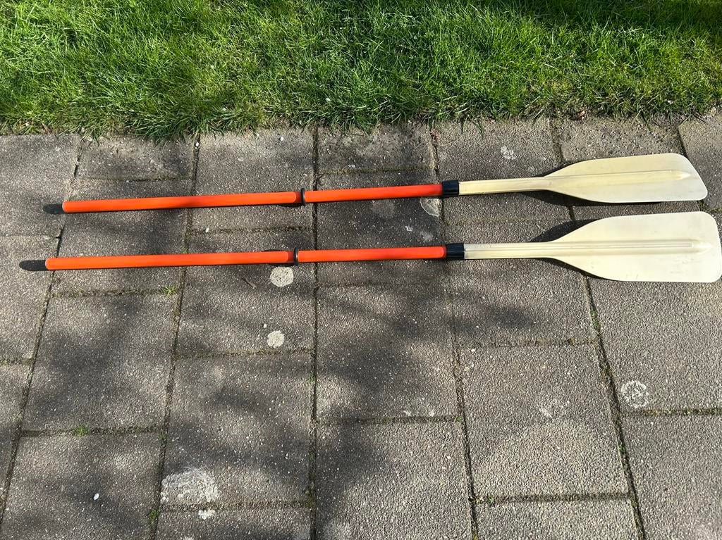 Twee oranje peddels, Ophalen, Gebruikt, Enkelbladige peddel