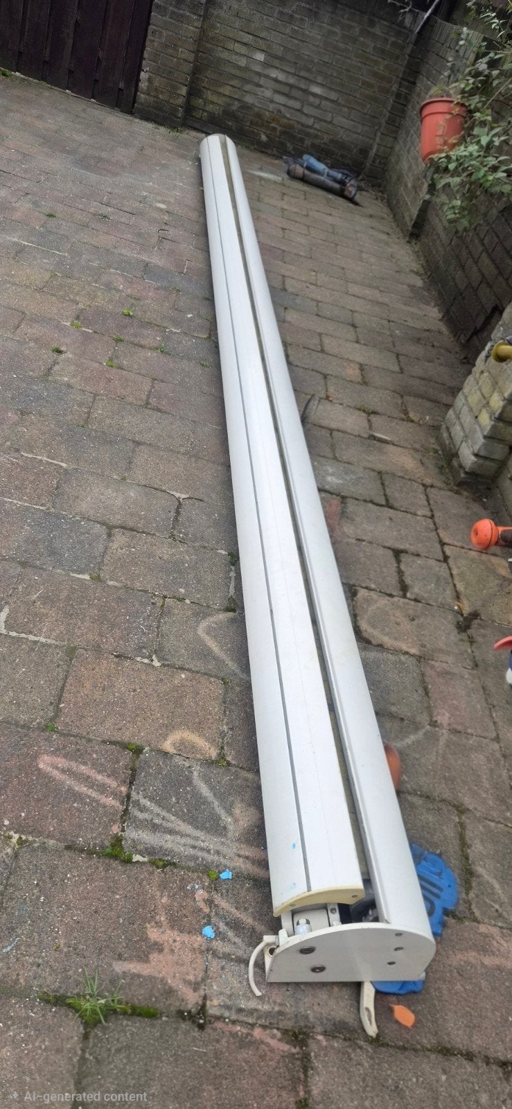 Gebruikt elektrische knikarmscherm, breedte 500cm, Ophalen, Gebruikt, 450 cm of meer, Elektrisch
