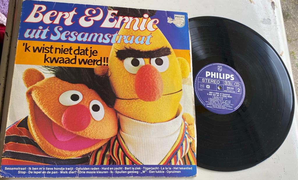 Bert & Ernie lp uit sesamstraat, Cd's en Dvd's, Vinyl | Kinderen en Jeugd, Ophalen of Verzenden, Zo goed als nieuw