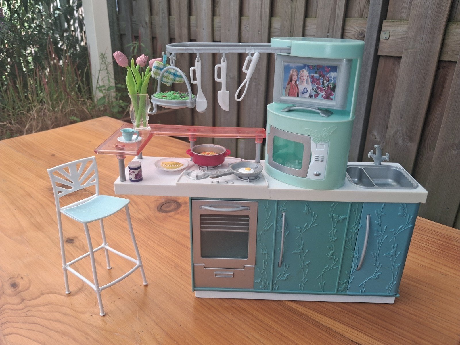 vintage barbie keuken, Verzamelen, Poppenhuizen en Toebehoren, Ophalen of Verzenden, Gebruikt, Poppenhuis