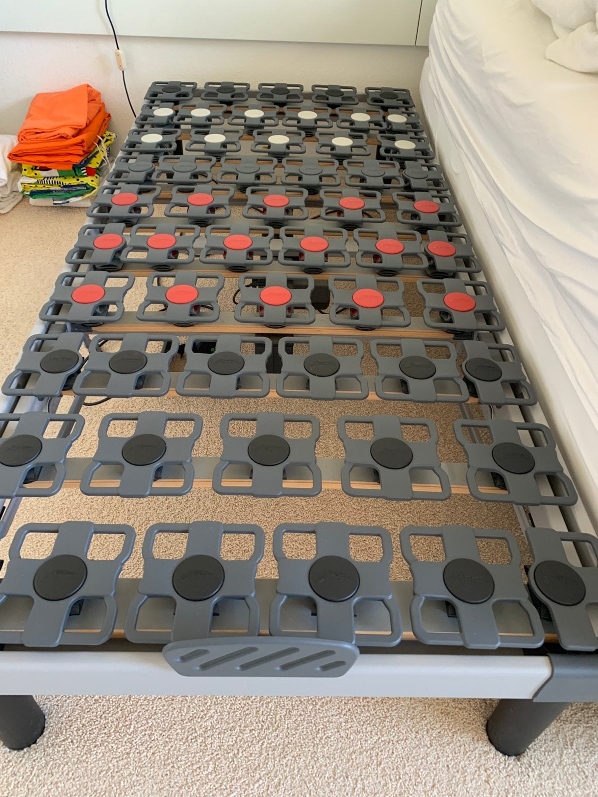 Tempur Flex 2000 schotelbodem electrisch met bedframe, Ophalen, Zo goed als nieuw, Eenpersoons, 90 cm