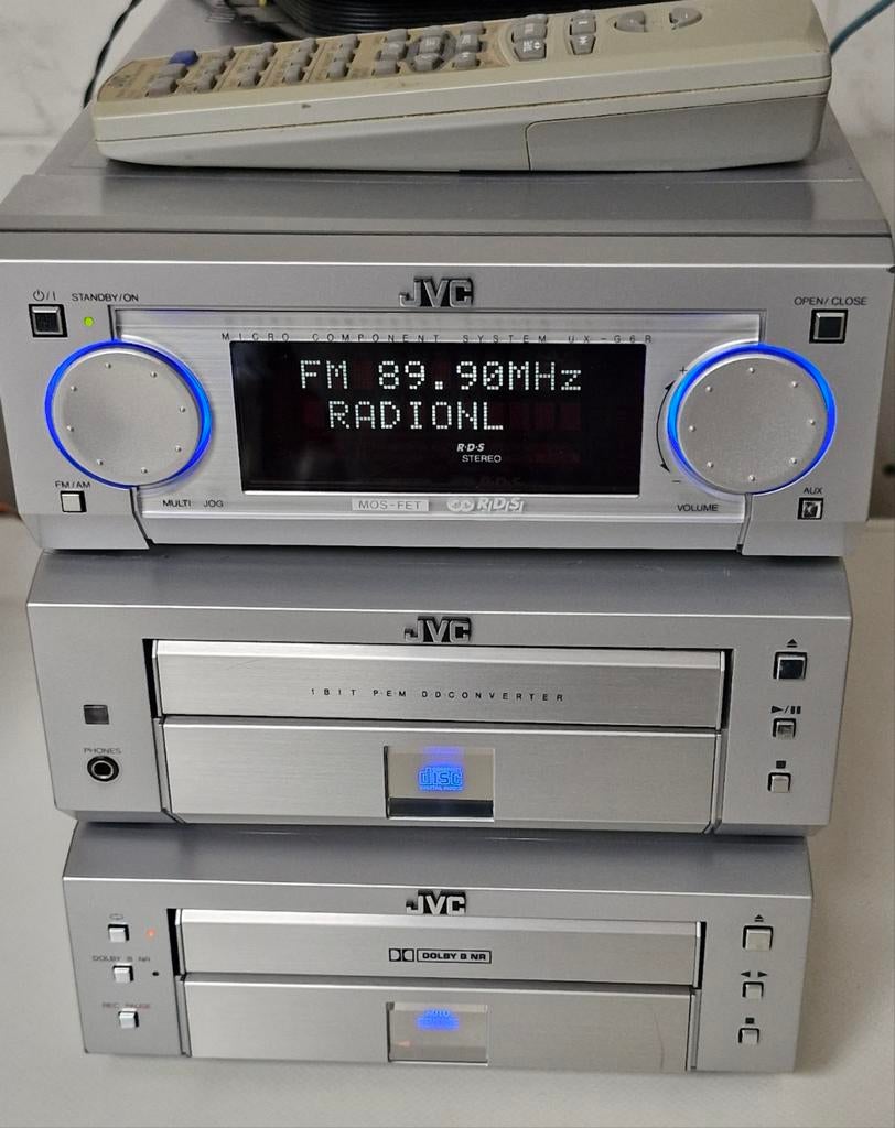 JVC stereo setje met afstandbediening, Ophalen of Verzenden, Cassettedeck, JVC