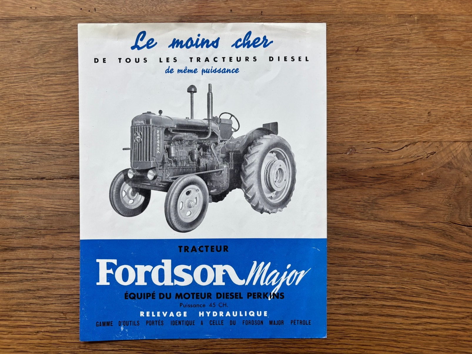 Fordson Major tractor folder Frans, Ophalen of Verzenden