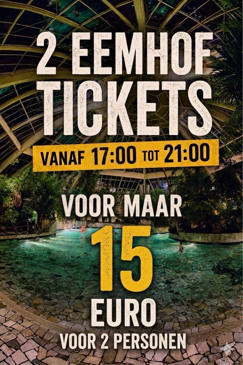 Goedkope zwemkaarten Center Parcs De Eemhof, Drie personen of meer