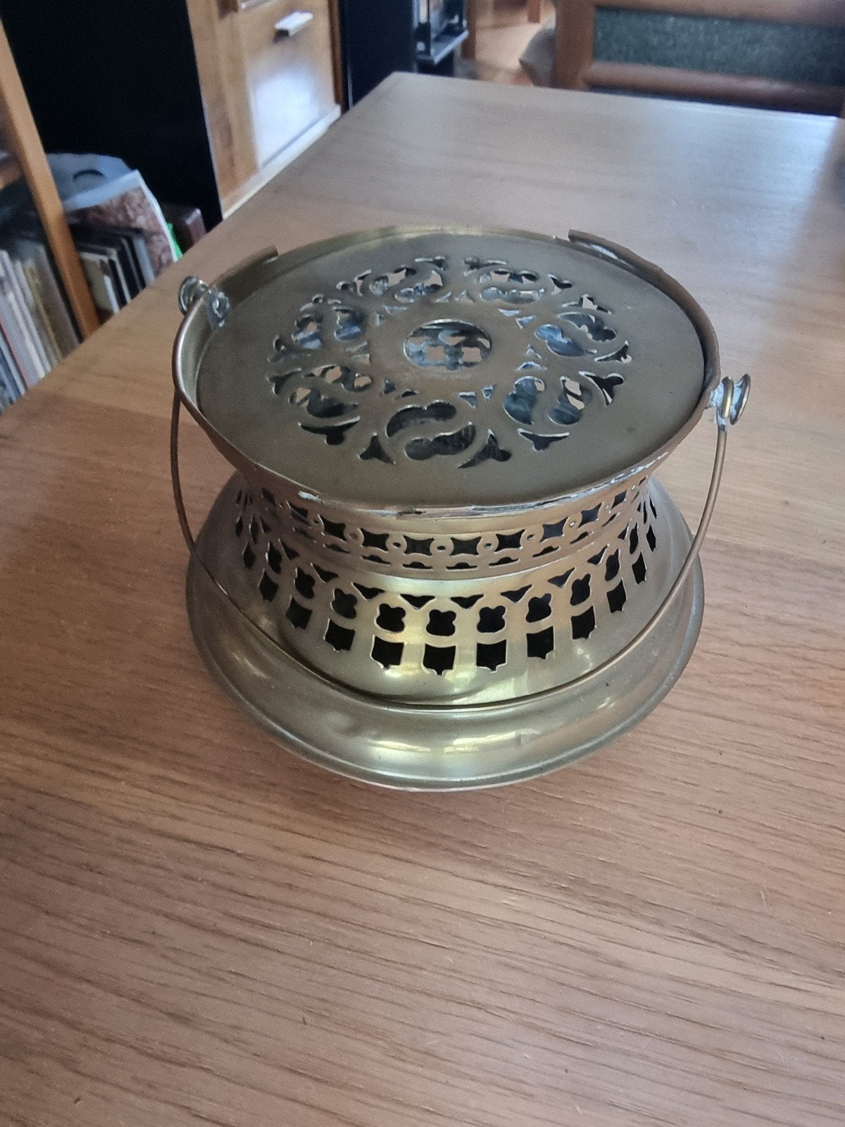 Geelkoperen comfoortje - Antiek en decoratief, Ophalen of Verzenden