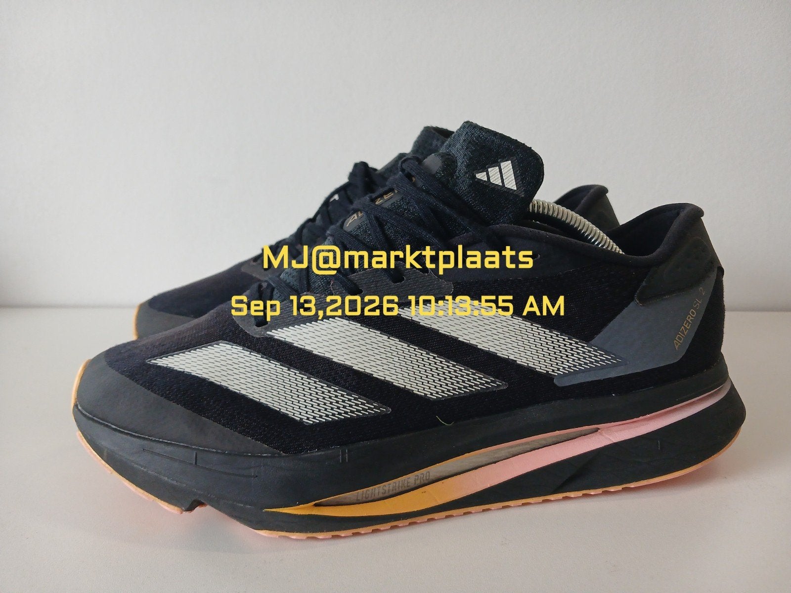 Adidas Adizero SL2 maat 44, Adidas Performance, Zwart, Ophalen of Verzenden, Sneakers of Gympen