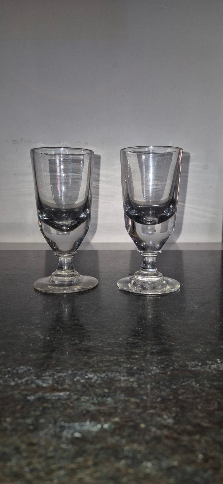 Set van 2 vintage Franse bistroglazen, Antiek en Kunst, Ophalen