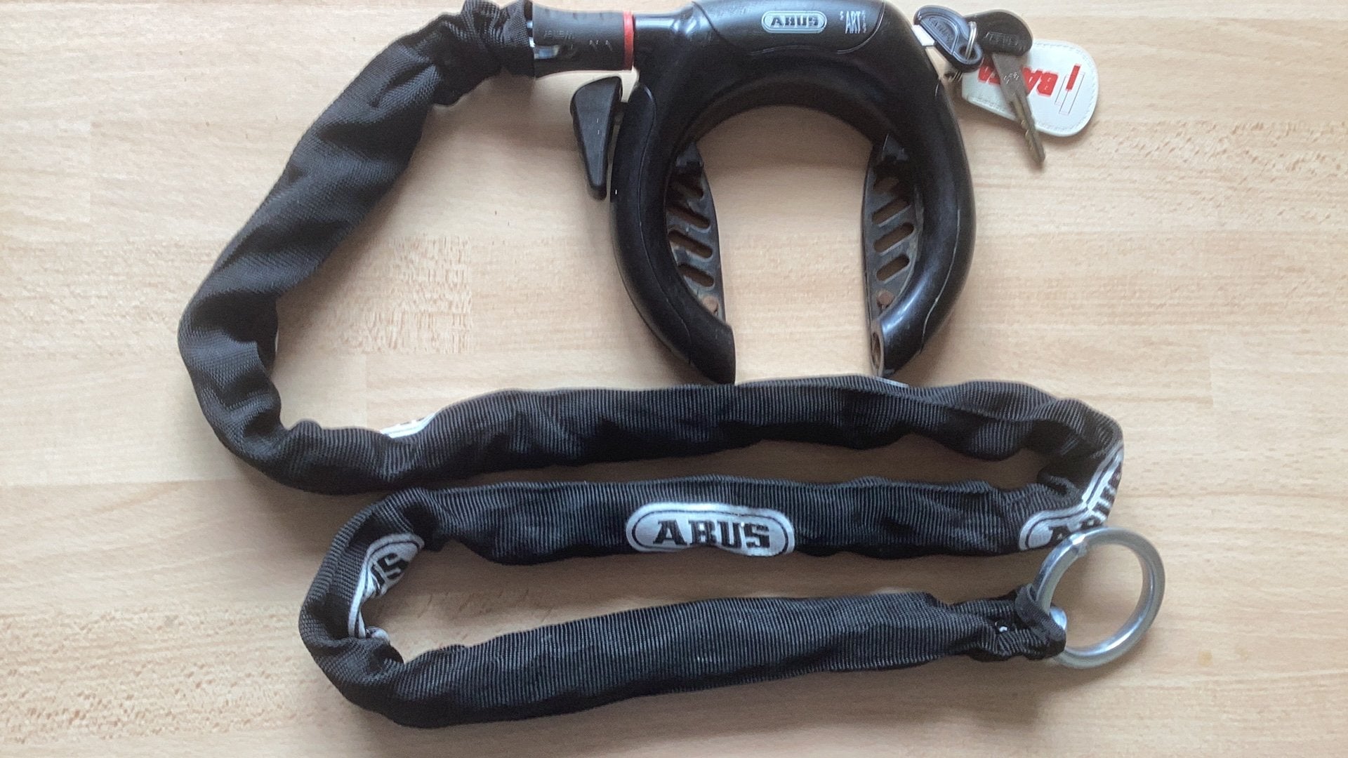 Abus Proshield 5850 ART2 slot met ketting, Ophalen of Verzenden, Gebruikt, Ringslot