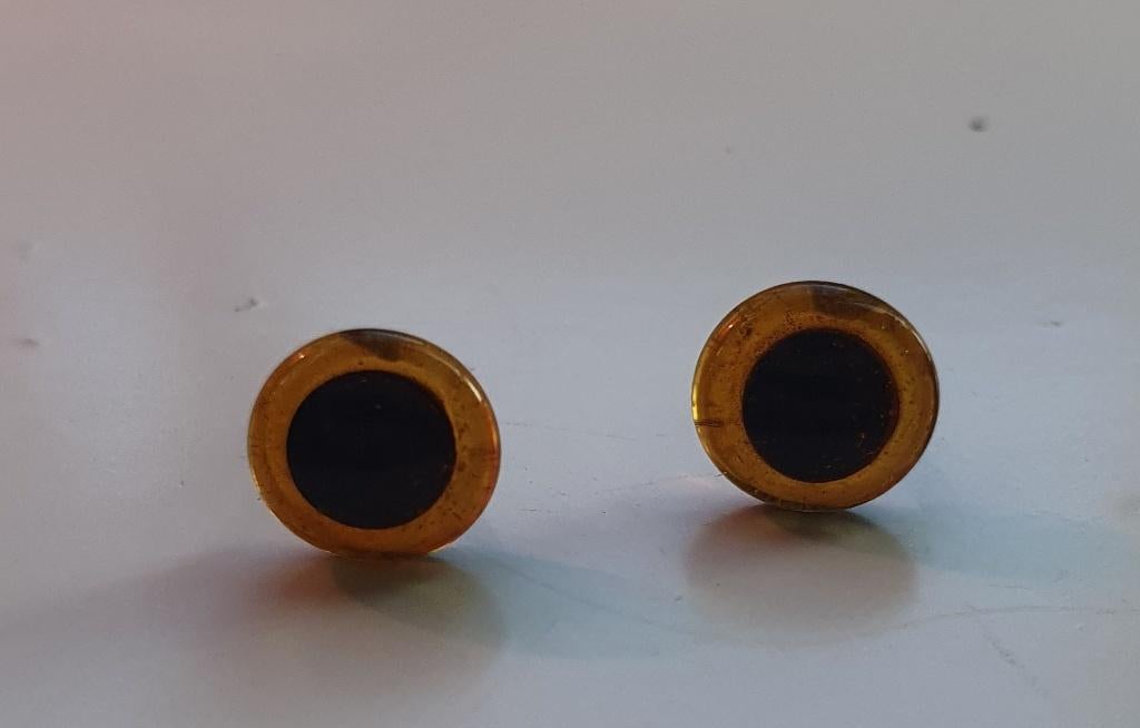 Glas oogjes voor o.a. Naaldvilten Bruin 7 mm, Verzenden, Nieuw, Knutselmateriaal