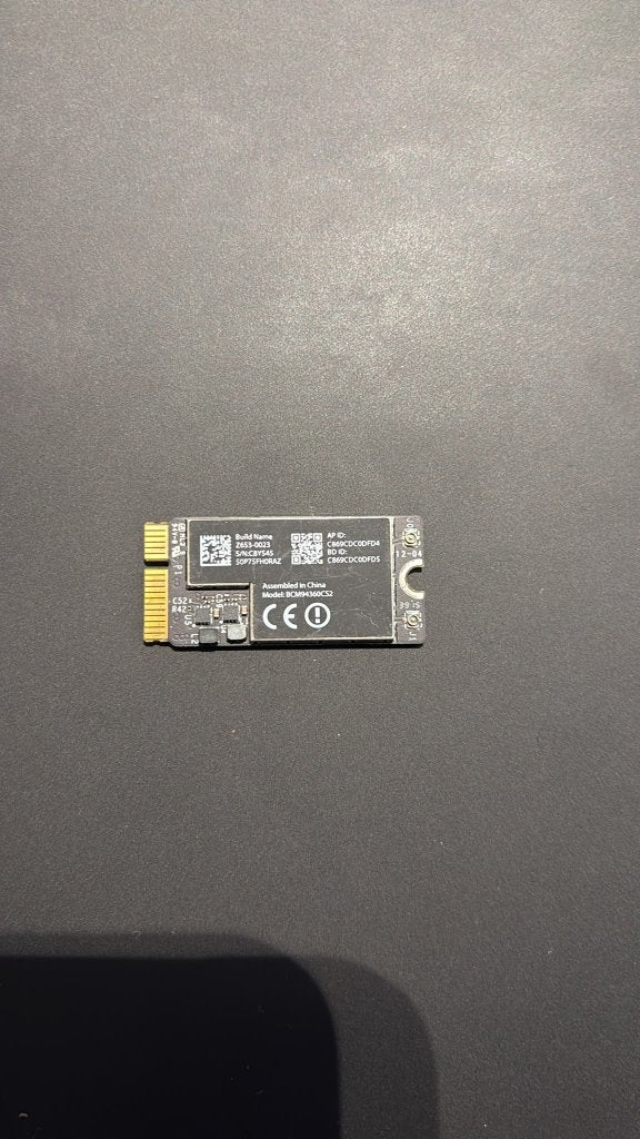 Apple Broadcom BCM94360CS2 WiFi Bluetooth kaart MacBook Air, Ophalen of Verzenden, Refurbished, Intern, Broadcom