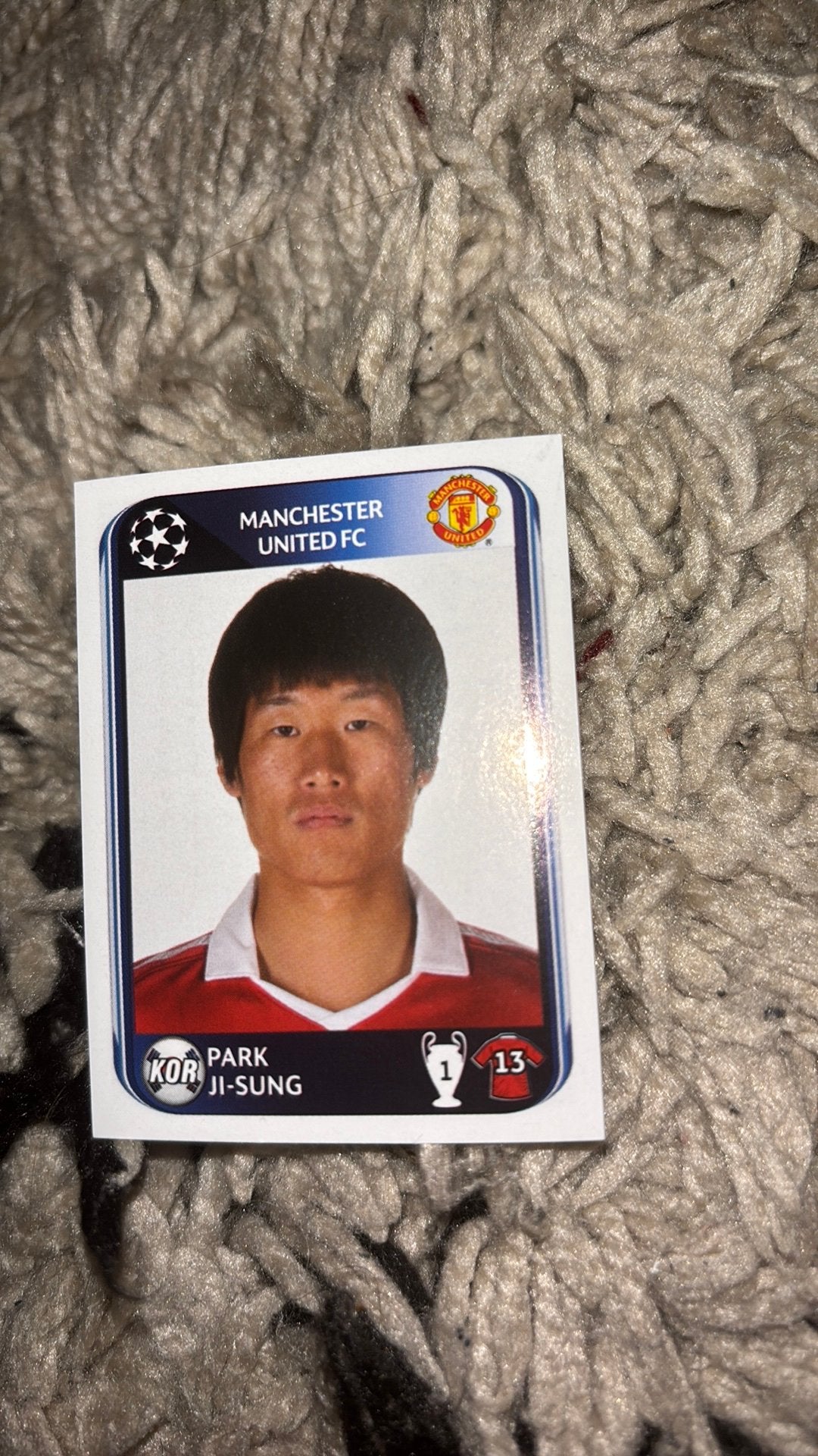 Panini voetbalplaatje 2010-2011 park ji-sung, Ophalen of Verzenden, Zo goed als nieuw, Buitenlandse clubs, Poster, Plaatje of Sticker