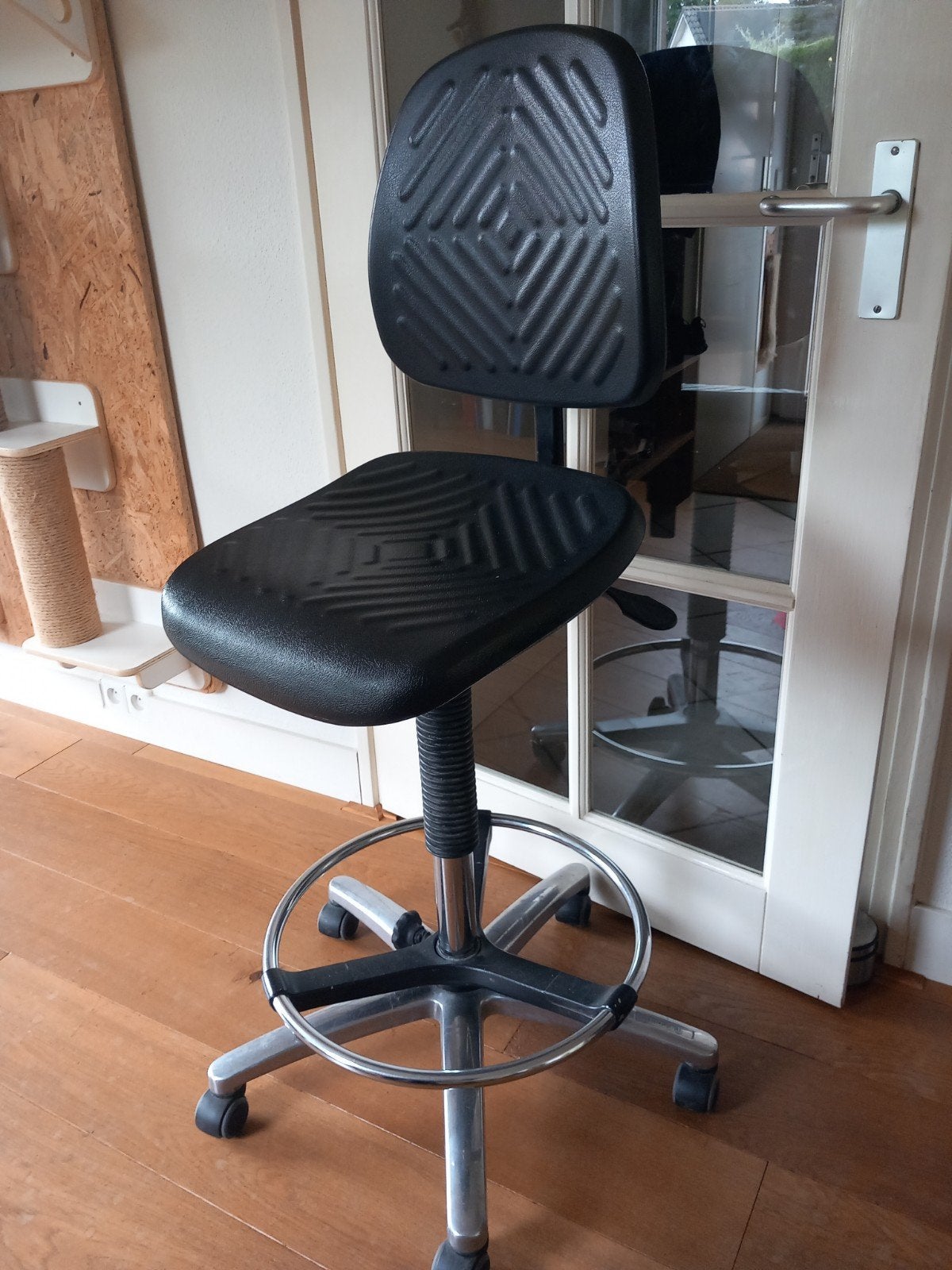 Werkplaats Stoel op Wieltjes - Ergonomisch, Huis en Inrichting, Ophalen, Ergonomisch, Zwart
