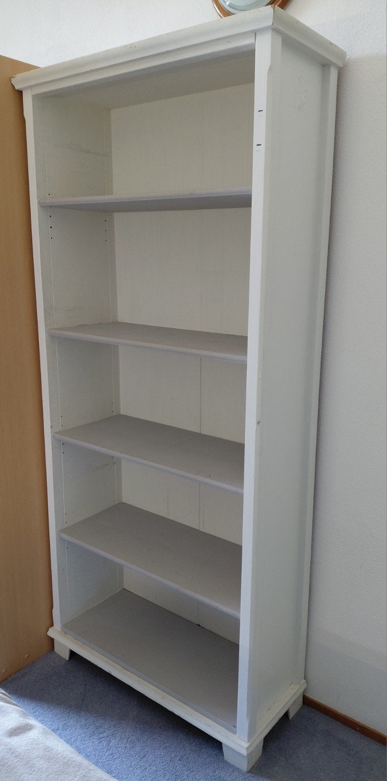 Grenen boekenkast whitewash grey, Ophalen, Gebruikt, 200 cm of meer, 50 tot 100 cm