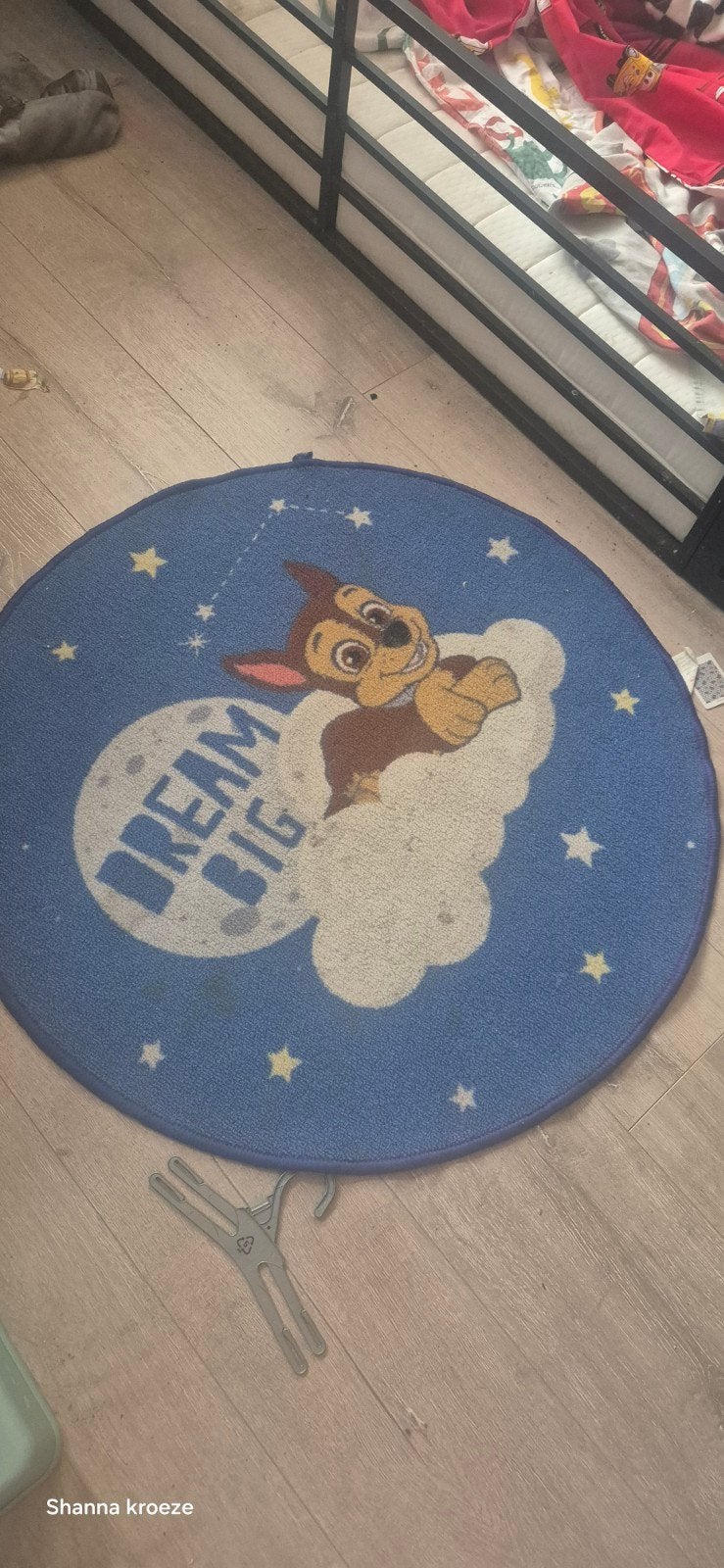 Paw Patrol Kindermat - Chase 'Dream Big' Vloerkleed, Ophalen, Rond