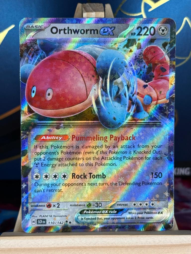 Orthworm ex #110 | Pokemon Stellar Crown, Ophalen of Verzenden, Zo goed als nieuw, Losse kaart, Foil