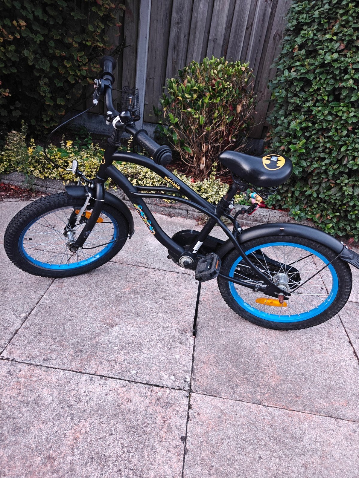 Batman kinderfiets - 16 inch - Zwart/Blauw, Ophalen, Terugtraprem, Batman, 16 tot 20 inch