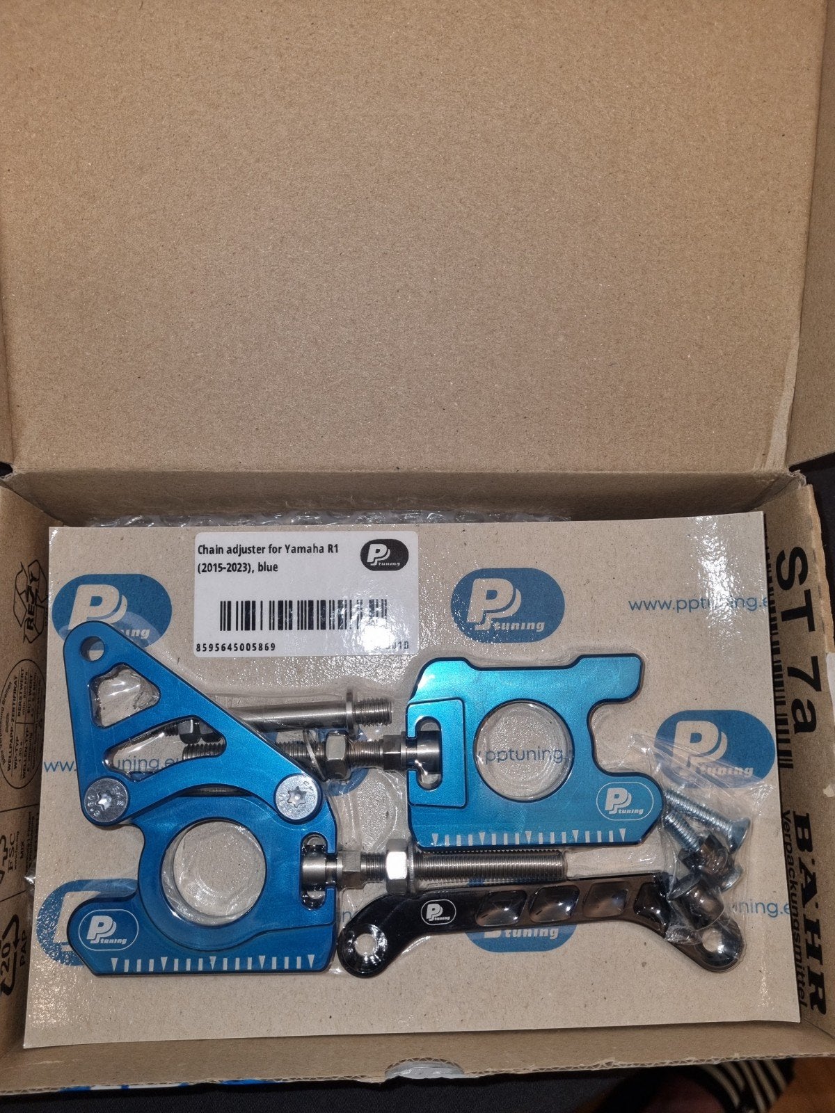 Kettingspanners PP Tuning blauw YAMAHA R1 (2015-2025), Verzenden, Nieuw