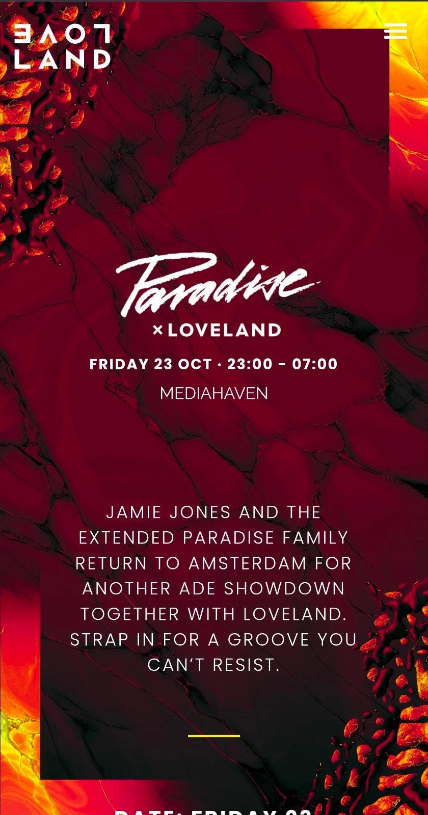 2x tickets - ADE  23 oktober   Paradise x Loveland, Tickets en Kaartjes