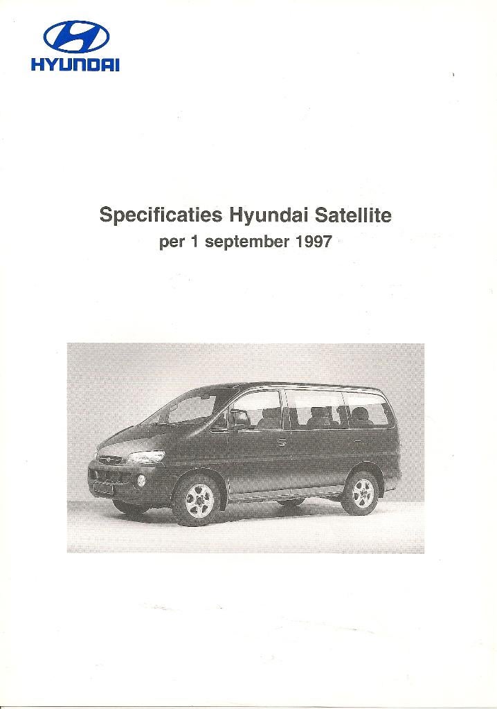 Specificaties Hyundai Satellite, september 1997, Ophalen of Verzenden, Nieuw, Overige merken