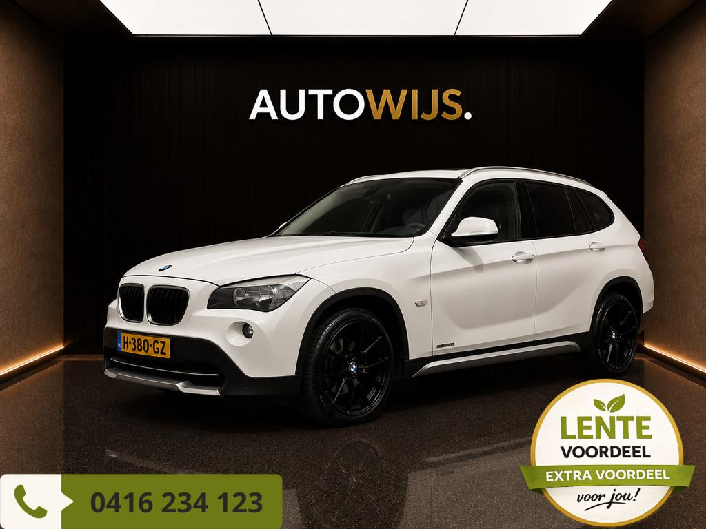 BMW X1 LEDER|XENON|LM-VELG|NAVI|AUT|BIJGELUID MOTOR!, Auto's, BMW, Euro 5, Achterwielaandrijving, Zwart, 4 cilinders
