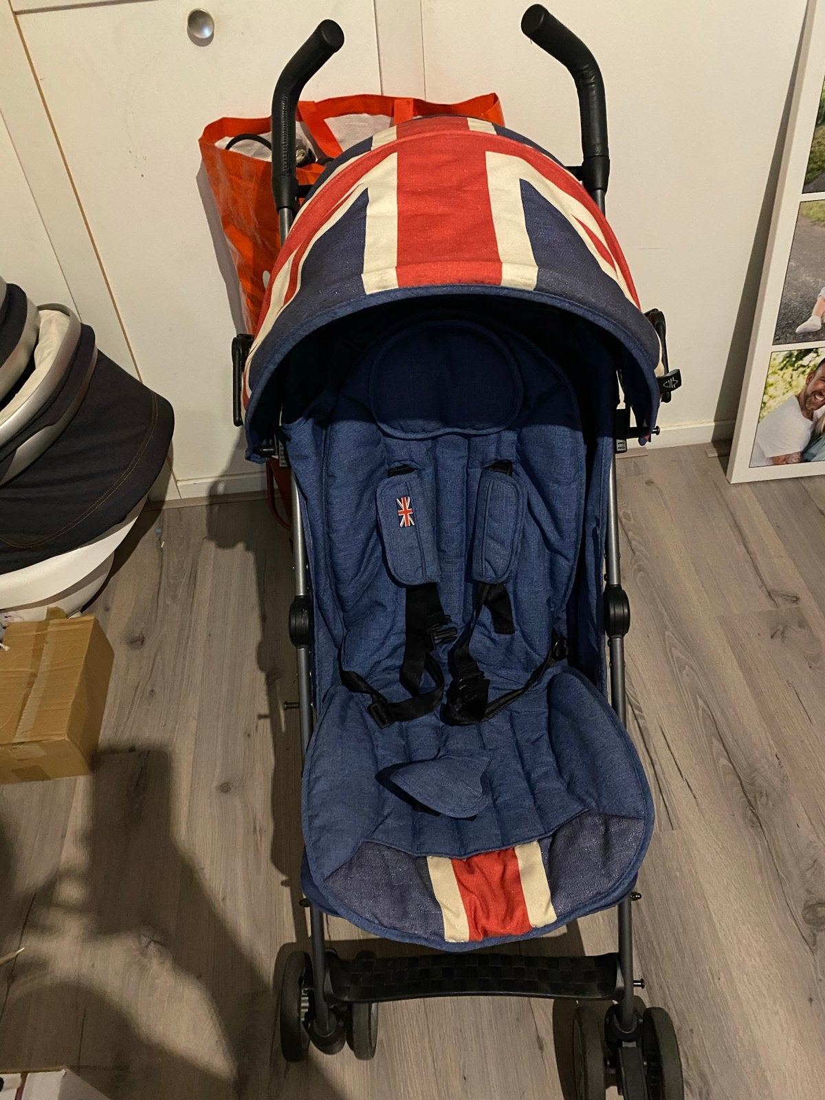 MINI by Easywalker Buggy met Britse Vlag Zonnekap, Ophalen, Gebruikt, Overige merken, Verstelbare rugleuning