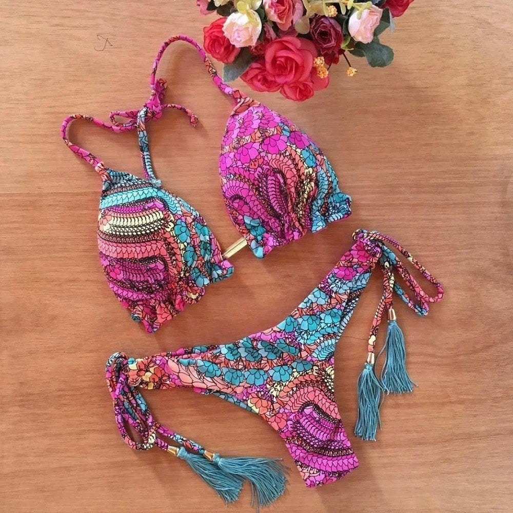 Sexy bikini push up - Met tropisch eiland stijl kleuren, Ophalen of Verzenden, Nieuw, Bikini