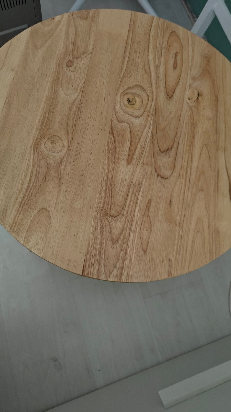 Salon/bijzettafeltje hout, Huis en Inrichting, Tafels | Bijzettafels, Ophalen, Rond, Minder dan 55 cm, 45 tot 60 cm