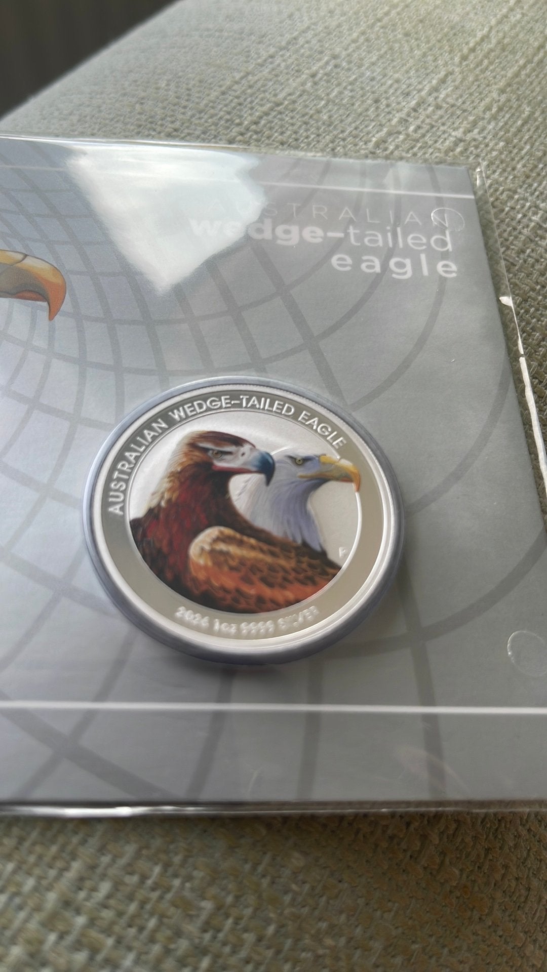 Wedge Tailed Eagle Kleur 2026, Ophalen of Verzenden, Losse munt, Zilver