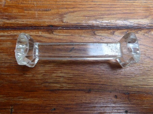 6 art deco persglazen messenleggers, Ophalen of Verzenden