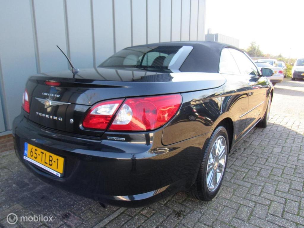 Chrysler Sebring Cabrio 2.0 CRD Limited //APK//Airco//Cruise, Auto's, Voorwielaandrijving, Cabriolet, Zwart, Leder