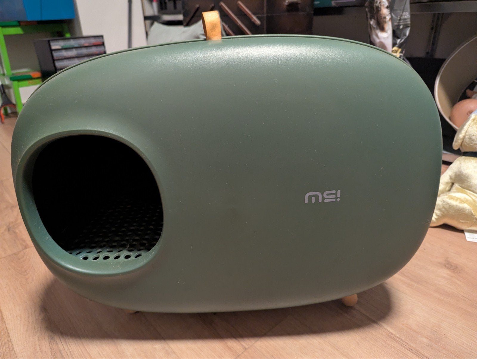 Make sure kattenbak met Lade - Groen, Ophalen, Zo goed als nieuw, Gesloten