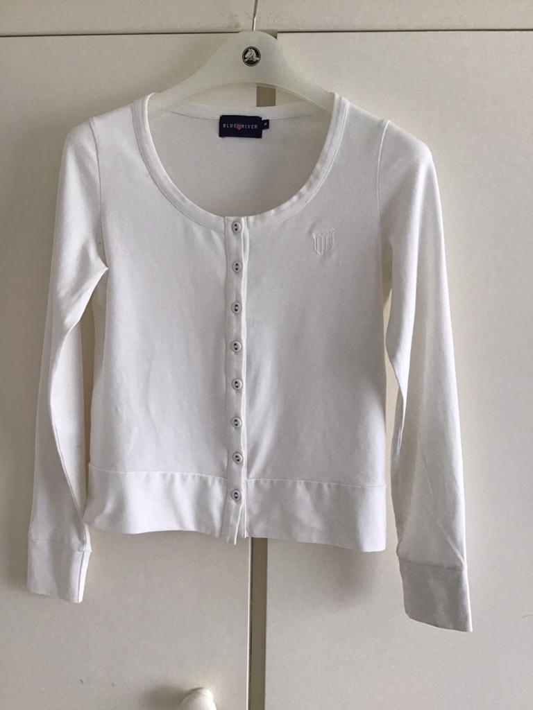 Vestje katoen, ecru, M, Blue River €12., Ophalen of Verzenden, Zo goed als nieuw, Beige