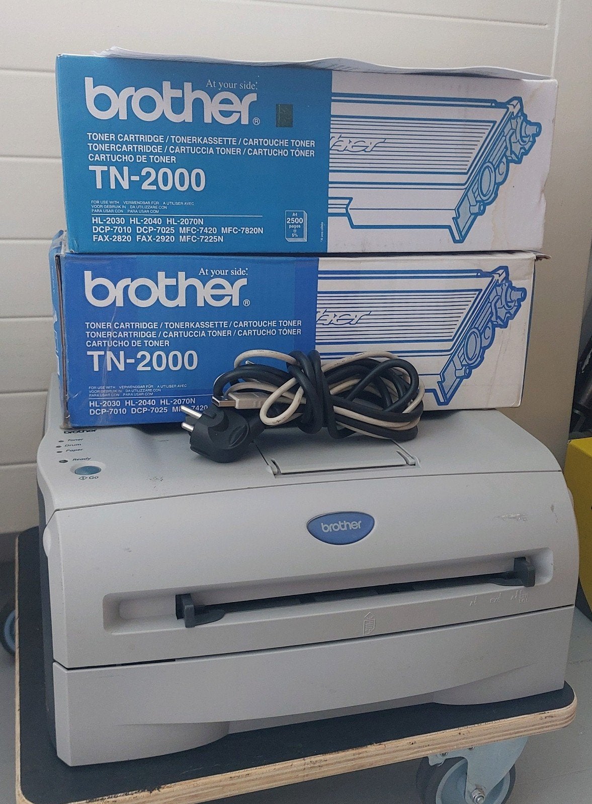 Brother Laserprinter HL-2030 series + 2x nieuwe toner, Zwart-en-wit printen, Gebruikt, Printer, Ophalen of Verzenden