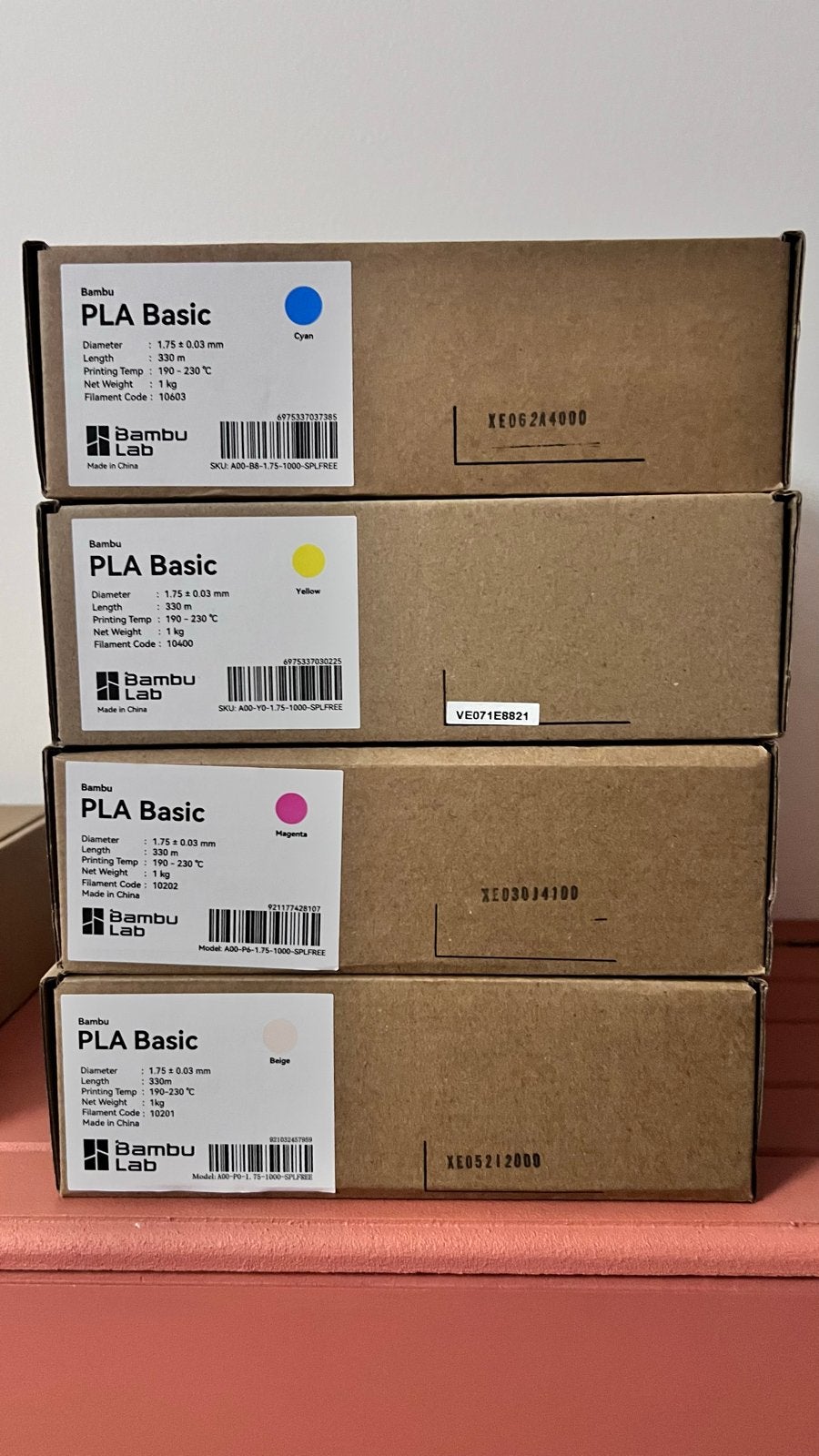 Nieuw Bambu Lab PLA filament (diverse kleuren), Computers en Software, Ophalen of Verzenden, Nieuw, Filamentrollen