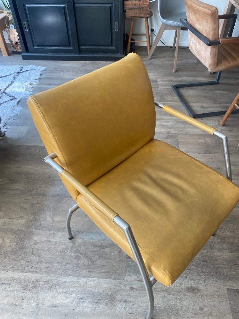 Leren Kick eetkamerstoelen, 2 stuks, Ophalen, Gebruikt, Twee, Overige kleuren