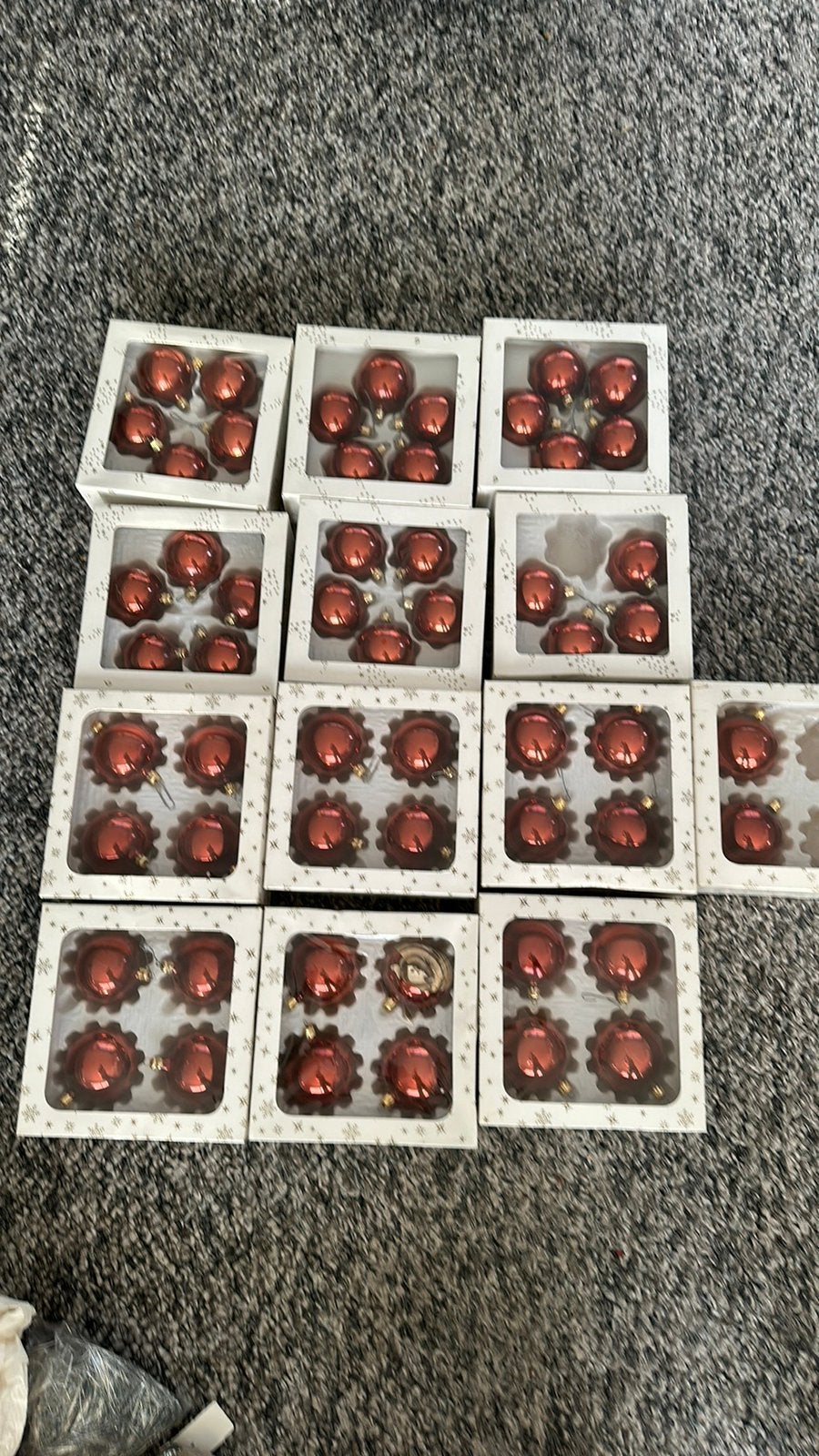 Bijenkorf etc kerstballen roestbruin, Diversen, Kerst, Ophalen of Verzenden, Gebruikt