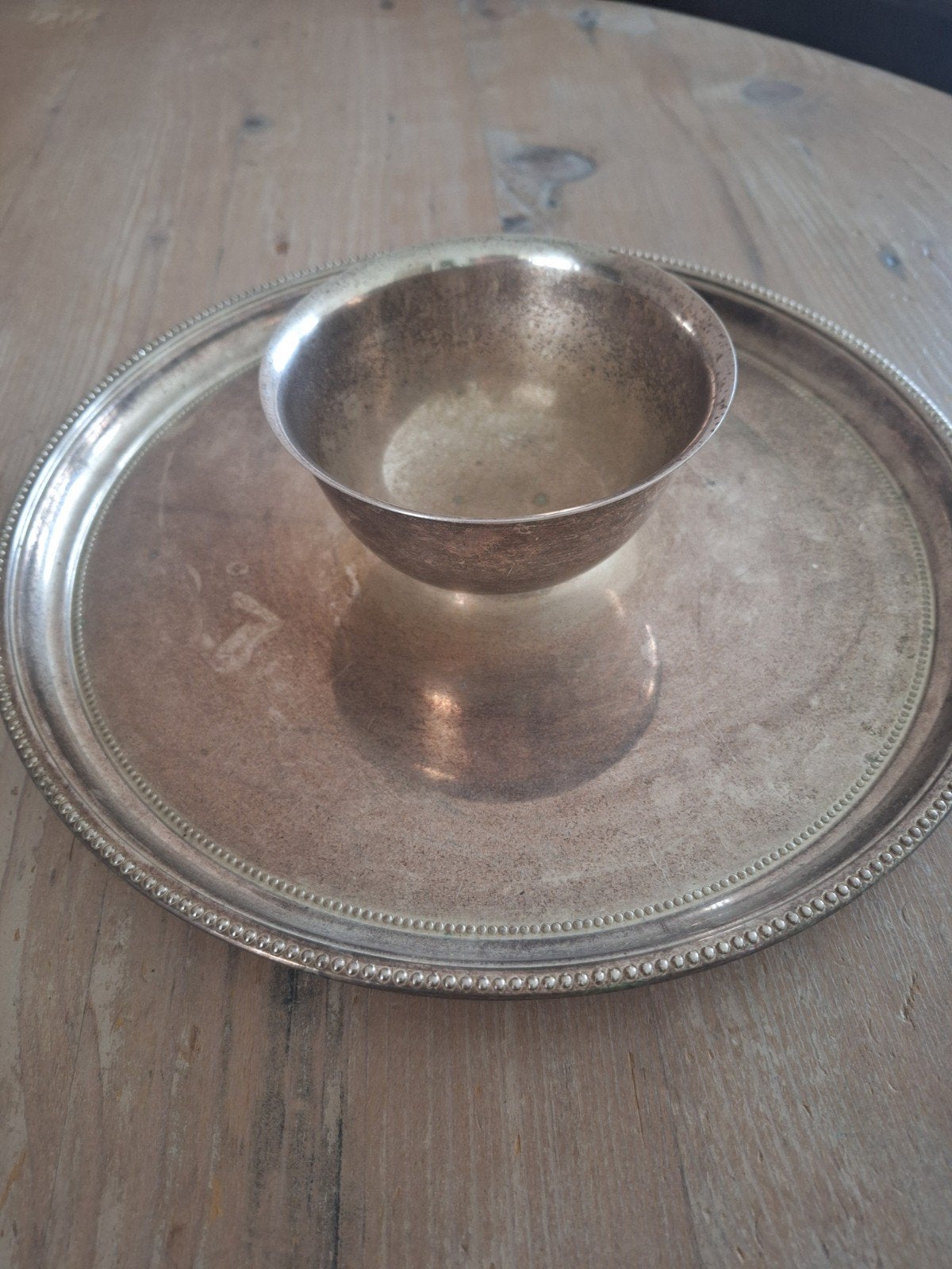 Vintage Towle Silverplate Chip en Dip Schaal, Ophalen of Verzenden