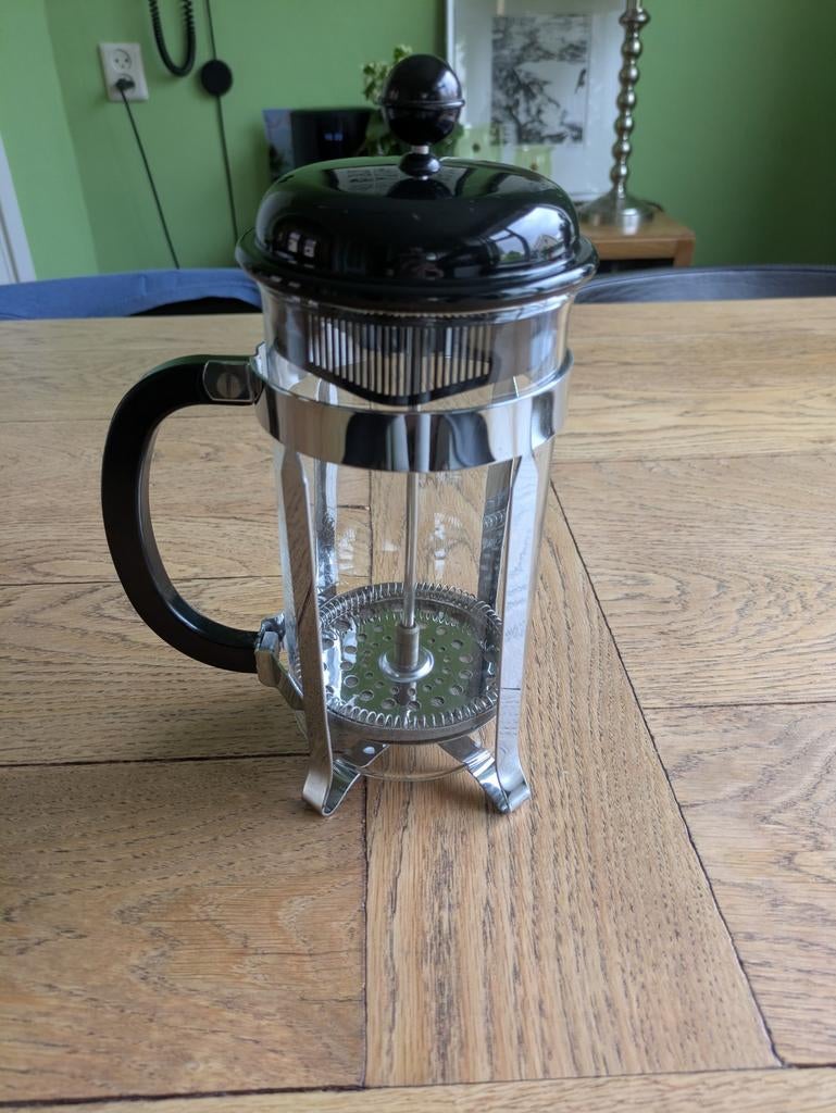 Bodum Chambord cafetiere 8 kopjes, rvs/zwart, Bodum, Ophalen of Verzenden, Zo goed als nieuw, Zwart