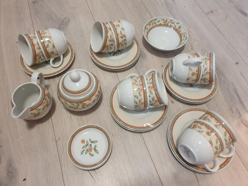 Art Design Koffietijd Servies Set - Citrus Decor, Art design koffietijd, Onbekend, Ophalen of Verzenden, Onbekend