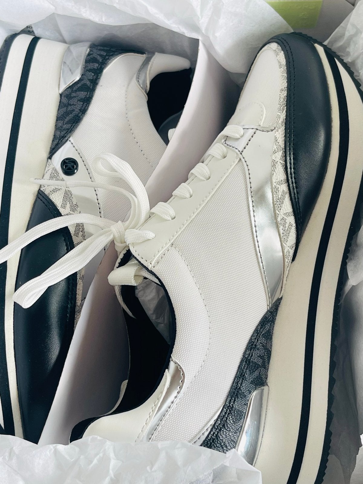 Michael Kors Mariah Trainer Tech Canvas Sneakers, Ophalen of Verzenden, Nieuw, Zwart, Sneakers of Gympen
