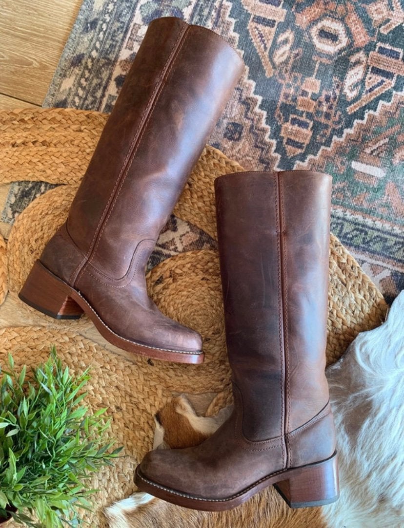 Buffalo campus boots 38 hoge cowboylaarzen retro blokhak, Hoge laarzen, -, Ophalen of Verzenden, Zo goed als nieuw