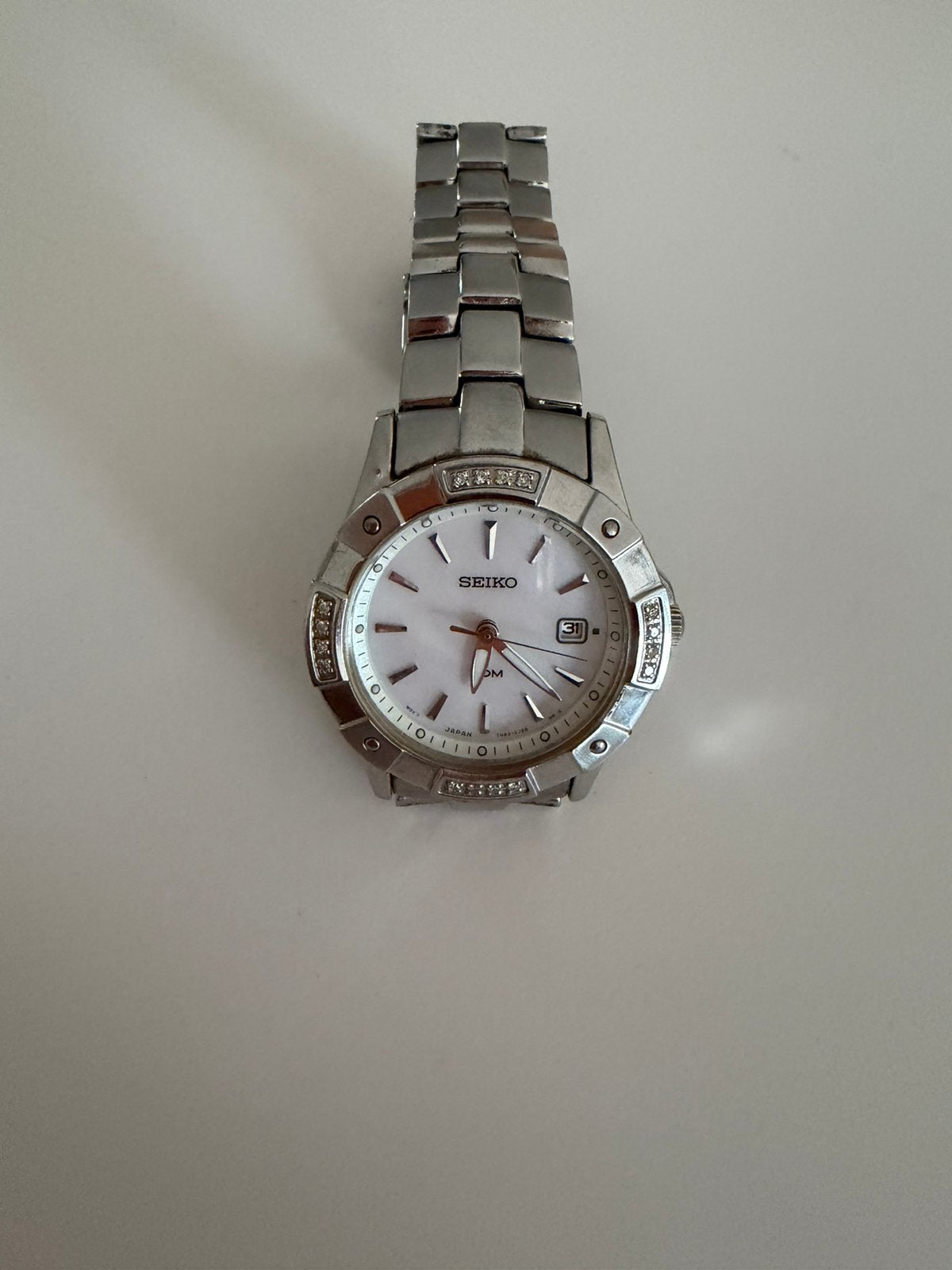 Seiko dameshorloge 50 bar, Gebruikt, Staal, Polshorloge, Ophalen of Verzenden