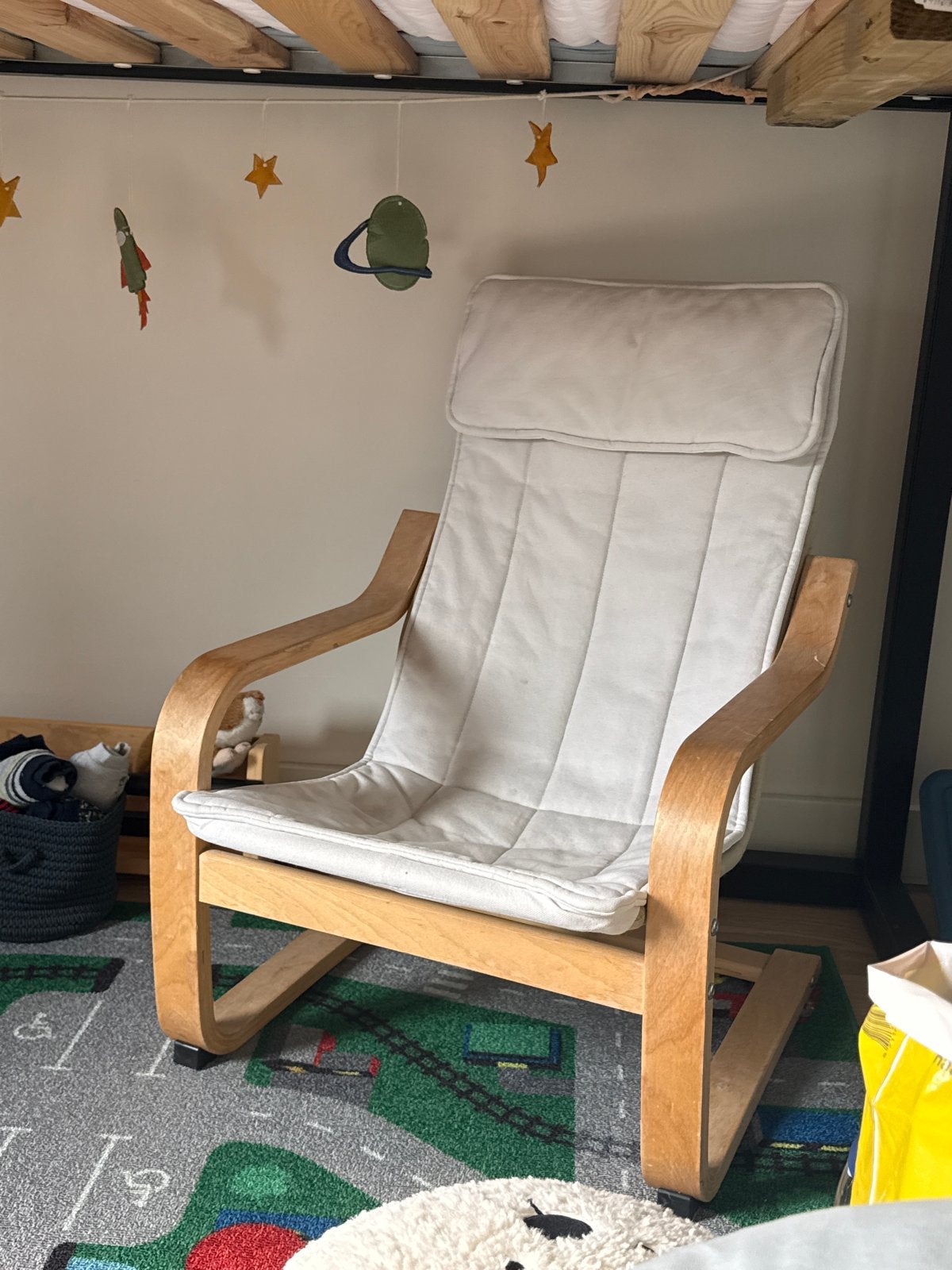 IKEA Comfortabele kinderschommelstoel met lichte bekleding, Ophalen, Gebruikt, Overige kleuren, Eén